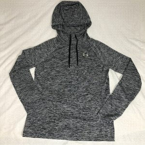 UNDER Armour Grey Pull Over Hooded Sweater Small